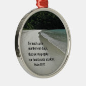 Psalm 90:12 silbernes ornament (Rechts)