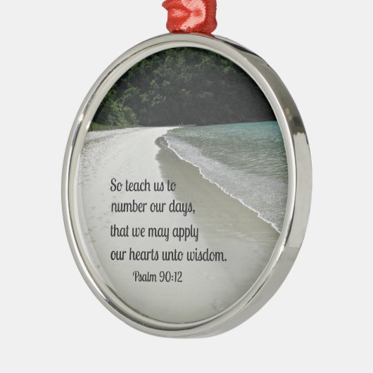 Psalm 90:12 silbernes ornament (Links)