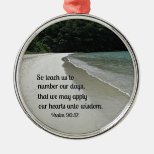 Psalm 90:12 silbernes ornament
