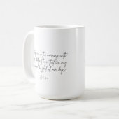 Psalm 90:14 Befriedigung der US-Tasse Kaffeetasse (Vorderseite Links)