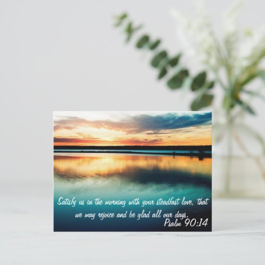 Psalm 90:14 postkarte (Stehend Vorderseite)