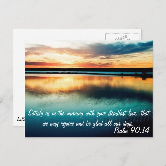 Psalm 90:14 postkarte (Vorne/Hinten)
