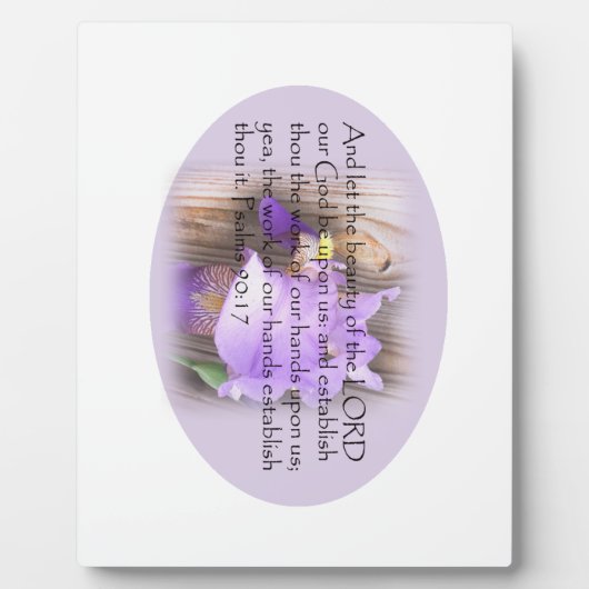 Psalm 90:17 KJV Bibelverse Fotoplatte (Vorderseite)