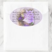 Psalm 90:17 KJV Bibelverse Ovaler Aufkleber (Tasche)