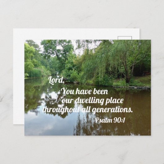 Psalm 90:1 Herr, du warst unser Wohnort Postkarte (Vorne/Hinten)