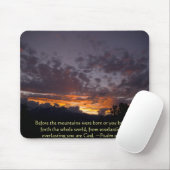 Psalm 90:2 Sierra Sunset Mousepad (Mit Mouse)