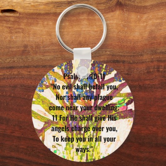 Psalm 91:10-11 schlüsselanhänger (Vorderseite)