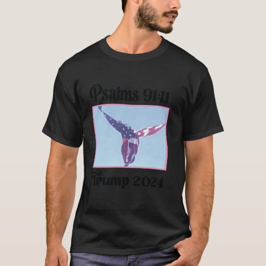 Psalm 91 11 Angel Flag auf Trump-Kundgebung trump T-Shirt (Vorderseite)