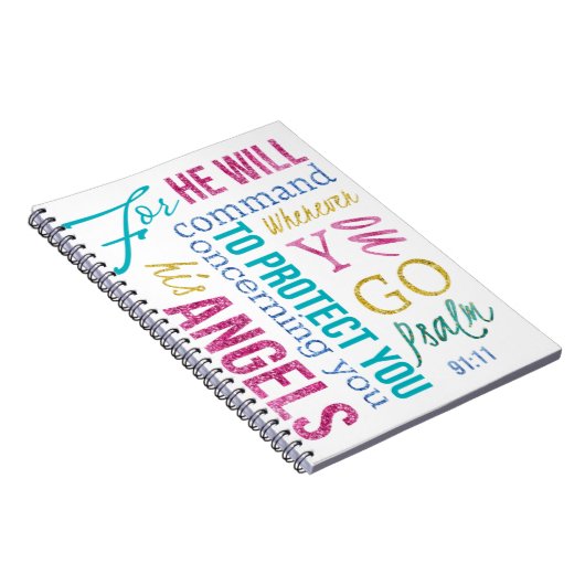 Psalm 91:11 Angel Scripture Prayer Journal Sermon Notizblock (Rechte Seite)