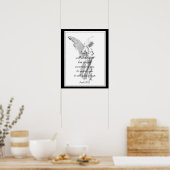 Psalm 91:11 Comforting Bible Quote mit Angel Poster (Küche)