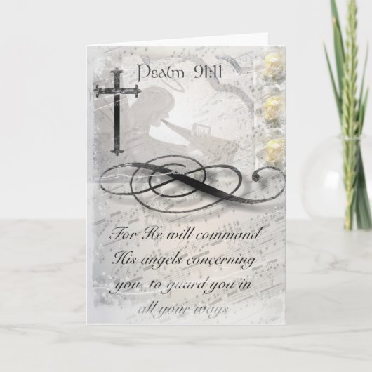 Psalm-91:11 Engels-Anmerkungs-Karte Karte (Vorderseite)