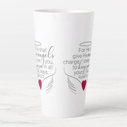 Psalm 91:11 - Neue King James-Version - Kaffee-Tas Milchtasse (Vorderseite)