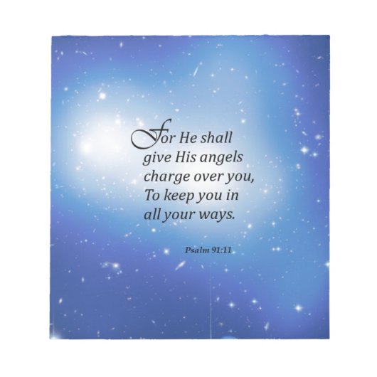 Psalm 91:11 notizblock (Vorderseite)