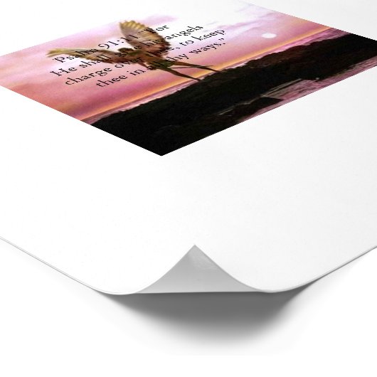 Psalm 91:11... poster (Ecke)