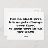 Psalm 91:11 postkarte (Vorne/Hinten)