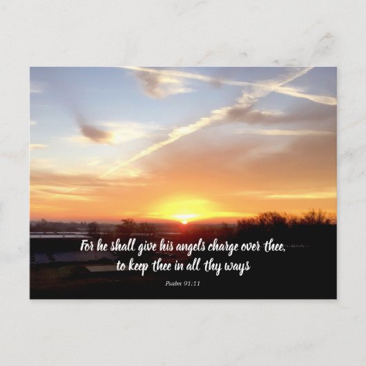 Psalm 91:11 (Sonnenaufgang) Postkarte (Vorderseite)