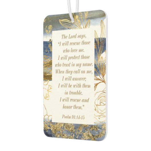 Psalm 91:14-15 Der Herr sagt, ich werde die Bibel Autolufterfrischer (Links)