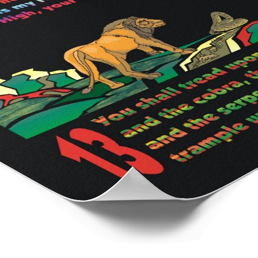 Psalm 91:1-16 poster (Ecke)