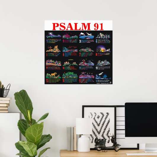 Psalm 91:1-16 poster (Heimbüro)