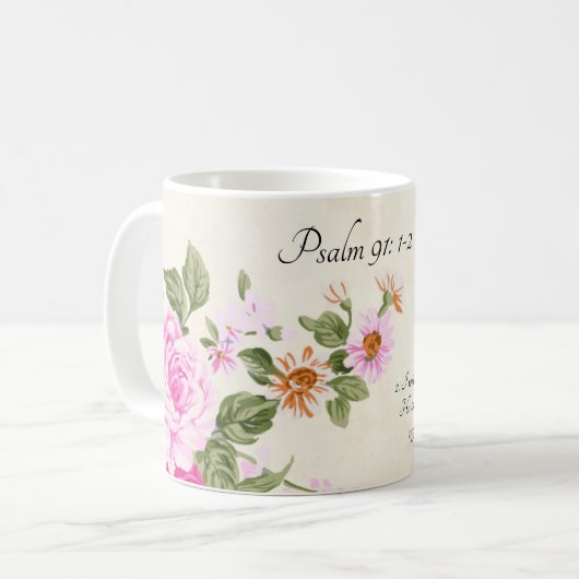 Psalm 91:1-2 kaffeetasse (Vorderseite Links)