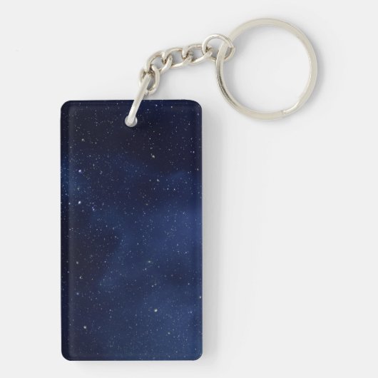 Psalm 91:1-2 Night Sky Schlüsselanhänger (Rückseite)