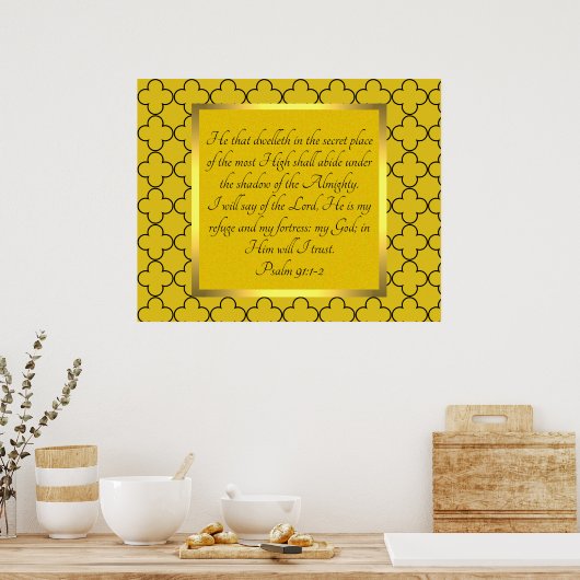 Psalm 91:1-2 Poster (Küche)
