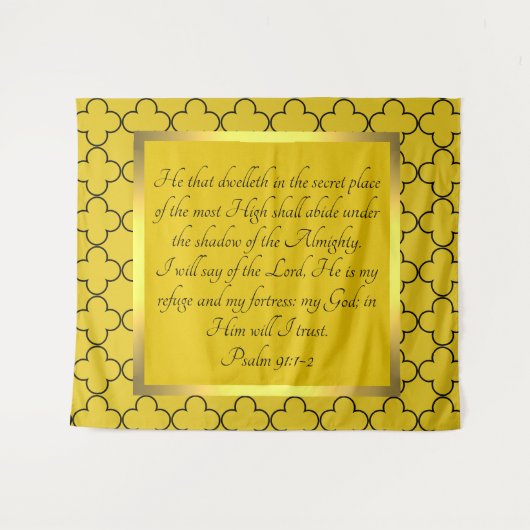 Psalm 91:1-2 wandteppich (Vorderseite (Horizontal))