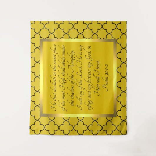 Psalm 91:1-2 wandteppich (Vorderseite)