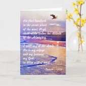 Psalm 91:1-2 Wer an dem geheimen Ort wohnt Karte (Gelbe Blume)