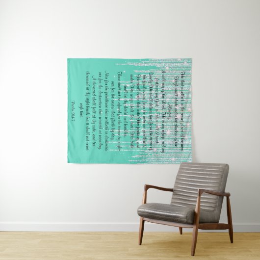 Psalm 91:1-7 wandteppich (Beispiel (Horizontal))