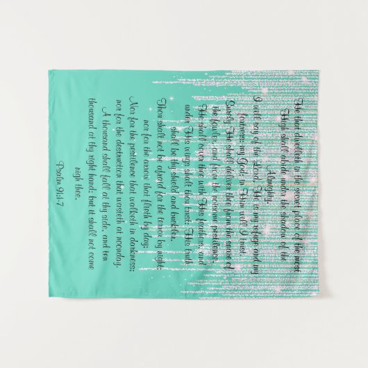 Psalm 91:1-7 wandteppich (Vorderseite (Horizontal))