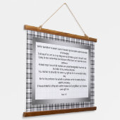 Psalm 91:1-7 wandteppich mit holzrahmen (Gewinkelt)