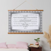 Psalm 91:1-7 wandteppich mit holzrahmen (Schlafzimmer)