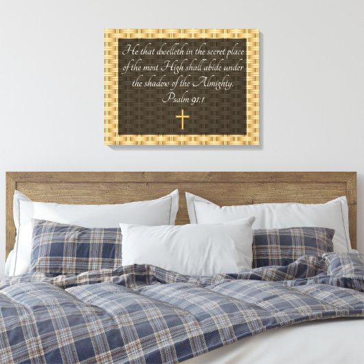 Psalm 91:1 leinwanddruck (Insitu (Schlafzimmer))