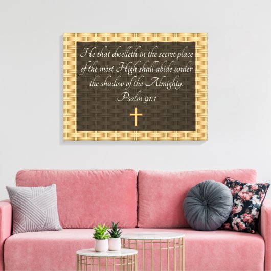 Psalm 91:1 leinwanddruck (Insitu (Wohnzimmer))