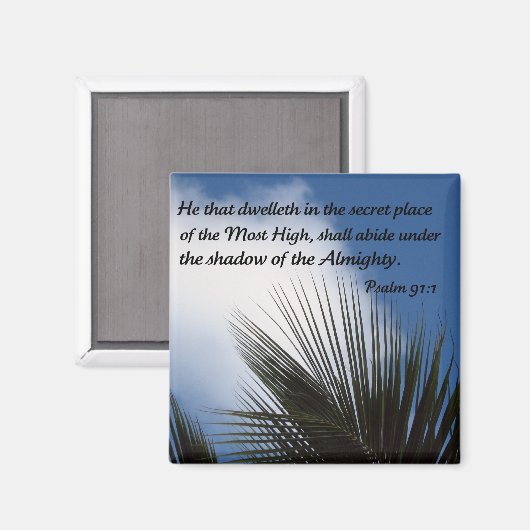 Psalm 91:1 magnet (Vorderseite/Rückseite)