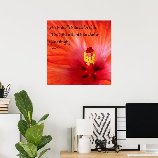 Psalm 91:1 Poster (Heimbüro)