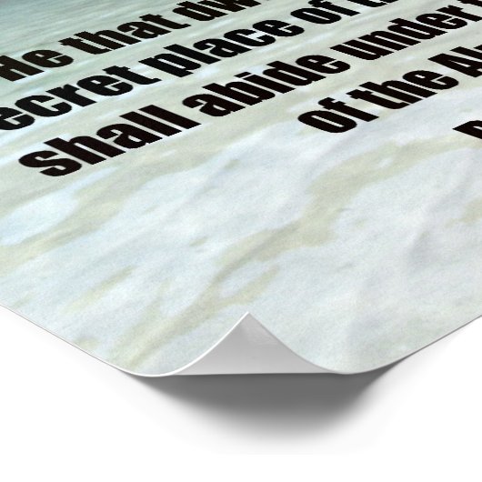 Psalm 91:1 poster (Ecke)