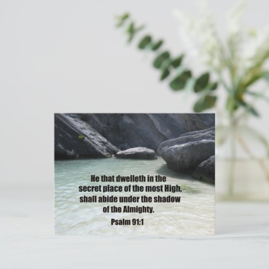 Psalm 91:1 postkarte (Stehend Vorderseite)