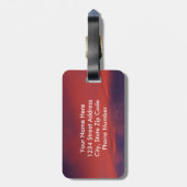 Psalm 91:1 Verweilen im Geheimen Ort, Custom Gepäckanhänger (Rückseite vertikal)