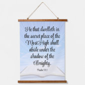 Psalm 91:1 wandteppich mit holzrahmen (Vorderseite)