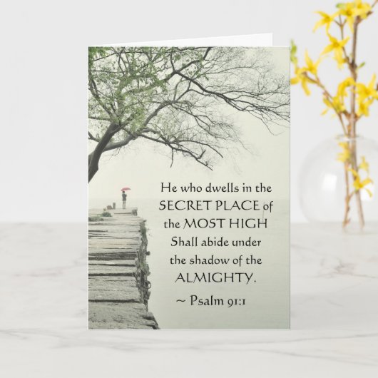 Psalm 91:1 Wer im SECRET PLACE wohnt Karte (Gelbe Blume)