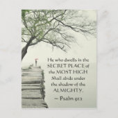Psalm 91:1 Wer im SECRET PLACE wohnt Postkarte (Vorderseite)