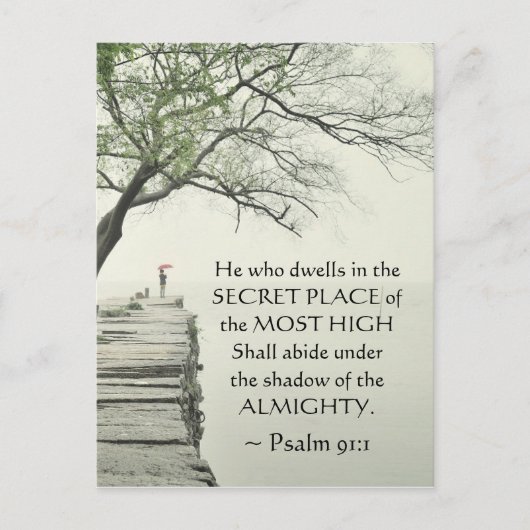 Psalm 91:1 Wer im SECRET PLACE wohnt Postkarte (Vorderseite)