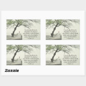 Psalm 91:1 Wer im SECRET PLACE wohnt Rechteckiger Aufkleber (Blatt)