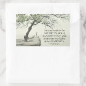 Psalm 91:1 Wer im SECRET PLACE wohnt Rechteckiger Aufkleber (Tasche)