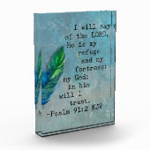 Psalm 91:2 Bibelvers Fotoblock (Links)