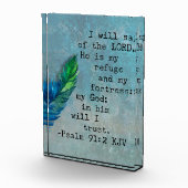 Psalm 91:2 Bibelvers Fotoblock (Rechts)