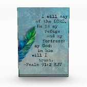 Psalm 91:2 Bibelverse Fotoblock (Vorderseite)