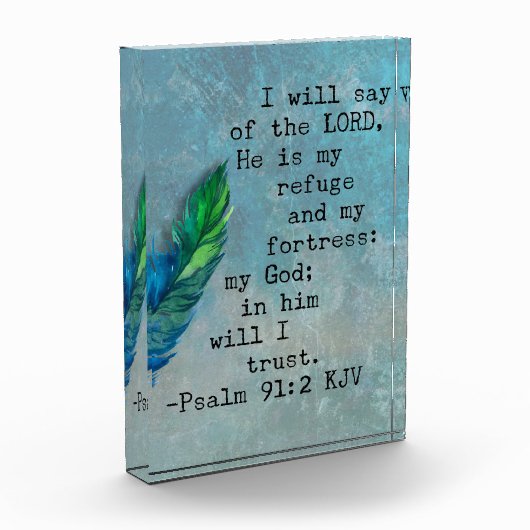 Psalm 91:2 Bibelverse Fotoblock (Links)